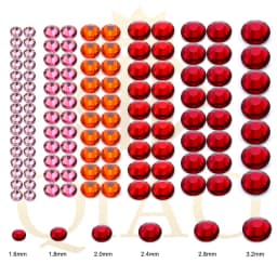 Red Siam SS4-SS30 Non Hot Fix Rhinestone Flat Back Glitter Crystal Strass Glue On Stone Rhinestones Nail Art Decorations Garment