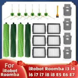 Fit For IRobot Roomba I3, i3+, I4, I6, i6+, I7, i7+, I8, i8+, E5, E6, E7 Robot Vacuum Main Side Brush Filter Dust Bag Parts