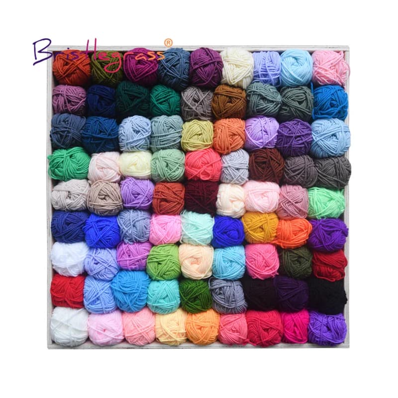 BRISTLEGRASS 1 Skein 50g Acrylic Crochet Yarn 5 Strand Milk Cotton Thread Baby Sweater Scarf Doll Fabric DIY Hand Knitting Craft