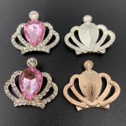 NEW 10Pcs Silver/Gold 22*30MM Alloy Crown Diamond DIY Jewelry Accessories For Rhinestone Handmade Wedding Decoration