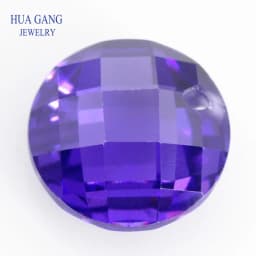 Single Hole Multicolor Double Checkerboard AAAAA Round Brilliant Cubic Zirconia Stone For Jewelry Making 3-14mm