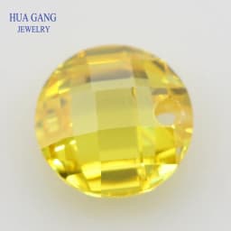 Single Hole Multicolor Double Checkerboard AAAAA Round Brilliant Cubic Zirconia Stone For Jewelry Making 3-14mm