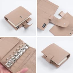 Moterm Luxe 2.0 Series Pocket Size Planner Pebbled Grain Leather A7 Notebook with 30MM Ring Mini Agenda Organizer Diary Notepad