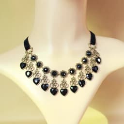 Gothic Lolita Black Lace Short Chain Choker Sexy Tassels Necklace Hollow Out Big Rose Flower Punk Handmade Wedding Jewelry Gift