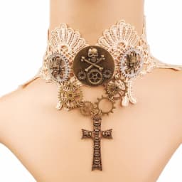 Gothic Lolita Black Lace Short Chain Choker Sexy Tassels Necklace Hollow Out Big Rose Flower Punk Handmade Wedding Jewelry Gift