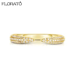 24 gold-plated silver Finger Rings For Women Open Crystal CZ Charm Rings Wedding Jewelry 2021 Trend Bague Femme Anillo A30