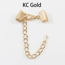 10pcs/lot Lobster Clasp Connectors Ribbon Leather Cord End Fastener Clasps With Chains For Bracelet DIY Jewelry Making Wholesale