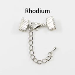 10pcs/lot Lobster Clasp Connectors Ribbon Leather Cord End Fastener Clasps With Chains For Bracelet DIY Jewelry Making Wholesale