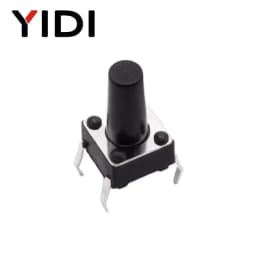 50pcs Panel PCB On Off Momentary Tactile Tact 4 Pin Micro Mini Push Button Switch 12V DIP TV Reset Black 4.5*4.5 H=4/5/6/7/8/9mm