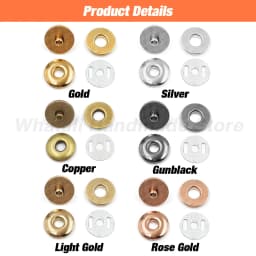 10sets/lot 17mm Magnet Buckle Magnetic Snap Buttons Purse Leather Fasteners Clasps Purse Bag Wallet Notebook Craft Punch Tool