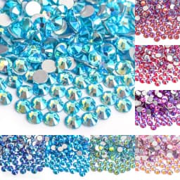SS16 SS20 SS30 Glitter Rhinestone Crystal AB Non Hot Fix Flat back Rhinestone Apparel for Nail Art Fabric Garment