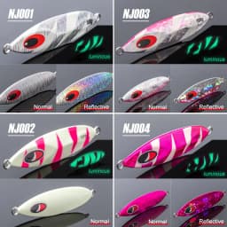 NOEBY Luminous Slow Pitch Jig 60-210g Metal Jig Slow Fall Saltwater Boat Fishing Offshore Jigging