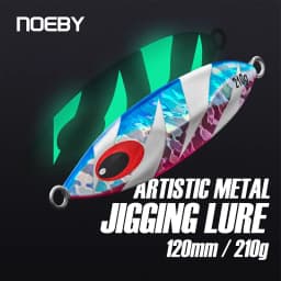 NOEBY Luminous Slow Pitch Jig 60-210g Metal Jig Slow Fall Saltwater Boat Fishing Offshore Jigging