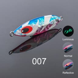 NOEBY Luminous Slow Pitch Jig 60-210g Metal Jig Slow Fall Saltwater Boat Fishing Offshore Jigging