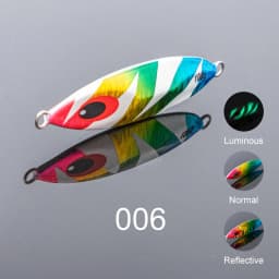 NOEBY Luminous Slow Pitch Jig 60-210g Metal Jig Slow Fall Saltwater Boat Fishing Offshore Jigging