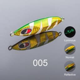 NOEBY Luminous Slow Pitch Jig 60-210g Metal Jig Slow Fall Saltwater Boat Fishing Offshore Jigging