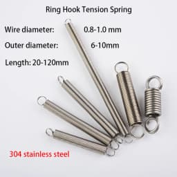 Wire Diameter 0.8/1mm 304 Stainless Steel Tension Spring Tension Spring Tension Spring