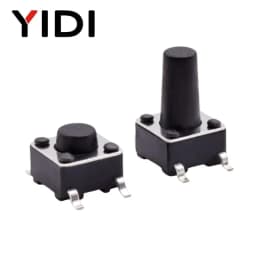 50pcs 6*6*4/5/6/7/8/9/10mm On Off Momentary SMD SMT Tactile Tact Micro Mini Push Button Switch 12V Black Electronic Power Reset
