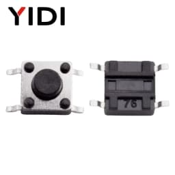 50pcs 6*6*4/5/6/7/8/9/10mm On Off Momentary SMD SMT Tactile Tact Micro Mini Push Button Switch 12V Black Electronic Power Reset