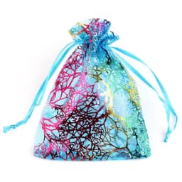 25pcs/50pcs Organza Gift Bags 7x9/9x12/10x15/13x18cm Jewelry Packaging Bags Wedding Present Drawable Tree Pattern Packing Bags