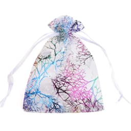 25pcs/50pcs Organza Gift Bags 7x9/9x12/10x15/13x18cm Jewelry Packaging Bags Wedding Present Drawable Tree Pattern Packing Bags