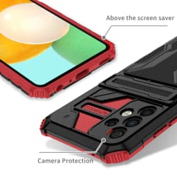 Card Slot Armor Case For Samsung Galaxy S26 S25 Edge S24 S23 S22 S21 S20 FE Plus Ultra A52 A53 A54 A55 A56 Anti Shock Cover Case