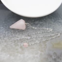 Natural Quartz Reiki Healing Pendulum,for Dowsing Spiritual Divination Cone Crystal Quartz Pendulos Small Size Necklace Jewelry