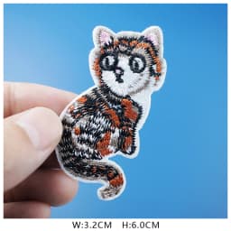 Cat Fashion DIY Patches Cute Animal Embroidery For T-Shirt Iron On Child Kids Appliques Clothes Jeans Stickers Badges Dog