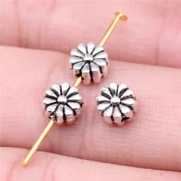 20pcs Flower Small Hole Bead Charms For Jewelry Making DIY Crafts Making Findings Handmade Tibetan Jewelry
