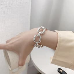 FOXANRY Stamp Bracelets for Women Trend Hip Hop Vintage Thick Chain Creative Hollow Geometric Design Party Jewelry