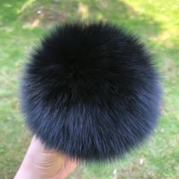 DIY Fur Pom Pom 100% Natural Fox Hairball Hat Ball Pom Pom Handmade Really Large Hair Ball Wholesale Hat With Buckle