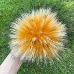DIY Fur Pom Pom 100% Natural Fox Hairball Hat Ball Pom Pom Handmade Really Large Hair Ball Wholesale Hat With Buckle