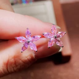 CAOSHI Exquisite Female Stud Earrings with Flower Shape Brilliant Zirconia Chic Jewelry Trendy Wedding Accessories Delicate Gift