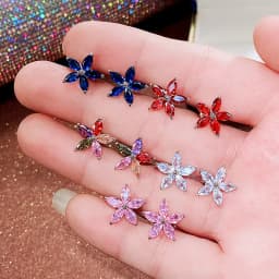 CAOSHI Exquisite Female Stud Earrings with Flower Shape Brilliant Zirconia Chic Jewelry Trendy Wedding Accessories Delicate Gift