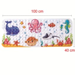 Large Cute Cartoon PVC Bath Mat Anti-Slip Shower Bathtub Mats With Sucker Soft Massage Pad Kid's Elder Bathroom Carpet Rug
