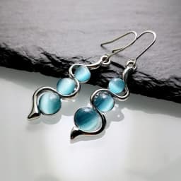 Classic Trend Drop Earring Silver Color Inlaid with Shine Natural Stones Hook Dangle Earrings Women Engagement Wedding Jewelry