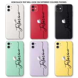 Case for iPhone 17 Air 15 16 14 13 12 11 Pro Max 10 Plus Personalize Customize Name Clear Transparent Phone Cover