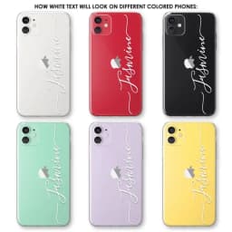 Case for iPhone 17 Air 15 16 14 13 12 11 Pro Max 10 Plus Personalize Customize Name Clear Transparent Phone Cover
