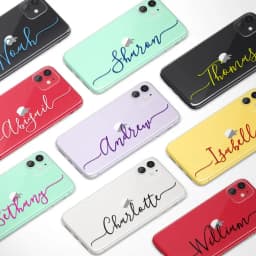 Case for iPhone 17 Air 15 16 14 13 12 11 Pro Max 10 Plus Personalize Customize Name Clear Transparent Phone Cover