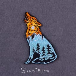 Bear / Wolf Patches For Clothing Mountain Camping Embroidery Patch Adventure Travel Stripes Stickers Iron On Patches On Clothes