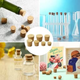 5/10pcs Wine Glass Bottle Stopper Kettle Pudding Container Cork Cap Burette Buret Tube Wood Lid Many Sizes