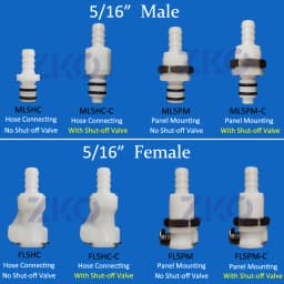 1/4 5/16 3/8 Quick Coupling Shut-off Valve Quick Disconnect Connection Fitting Joint Male Insert Female Body Compatible with PLC