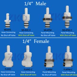 1/4 5/16 3/8 Quick Coupling Shut-off Valve Quick Disconnect Connection Fitting Joint Male Insert Female Body Compatible with PLC