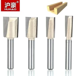 HUHAO 1pc 1/2 1/4 Shank Cleaning Bottom Engraving Slab Surfacing Flattening Router Bit Woodworking Tool CNC Cutter 6-50mm