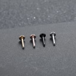 10Pcs/set Surgical Steel Labret Lip Piercing Replacement Accessories Internally Threaded Ear Tragus Replacement Base Barbell