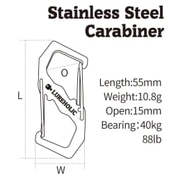 LUREHOLIC Lure Fishing S Carabiner Outdoor Accessory Tools Professional Safety Lock Hook Mountaineering Buckle Climbing