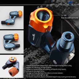 HEIGHTEN Fishing Landing Net Adapter Joints Connector Aluminum Alloy Multi Angle Fixation Folding Joint