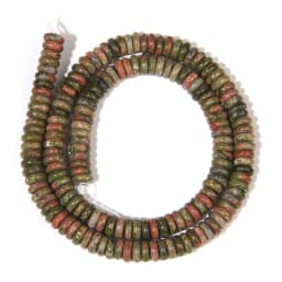 Natural Stone Bead Agat Jaspers Flat Spacer Beads 2x6mm Heishi Loose Spacer Beaded DIY For Jewelry Making Handmade Accessories