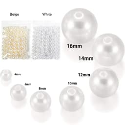 10-1000Pcs Imitation Pearl Beads With Hole 3-16mm Round Loose Spacer Beads Craft Acrylic Bead For DIY Bracelet Jewelry Making