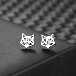 Stainless Steel Earrings 2022 Trend New Korean Fashion Animal Line Sense Fox Unusual Stud Earrings For Women Jewelry Party Gifts